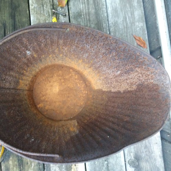 Antique Metal Ash Coal Bucket Planter Rustic Decor Farmhouse Primitive - Picture 9 of 10